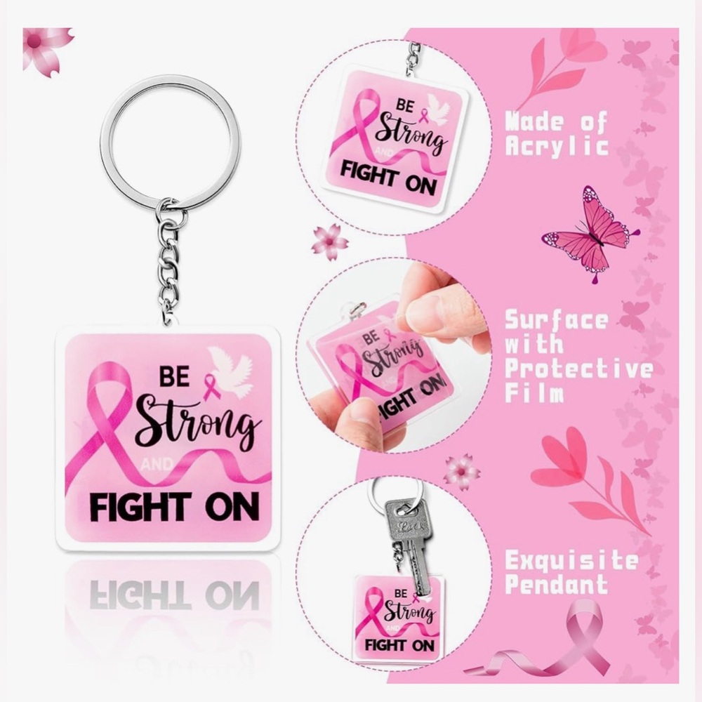 Everyday is Breast Cancer Awareness, 10 Keychains, Great Gift To Customers